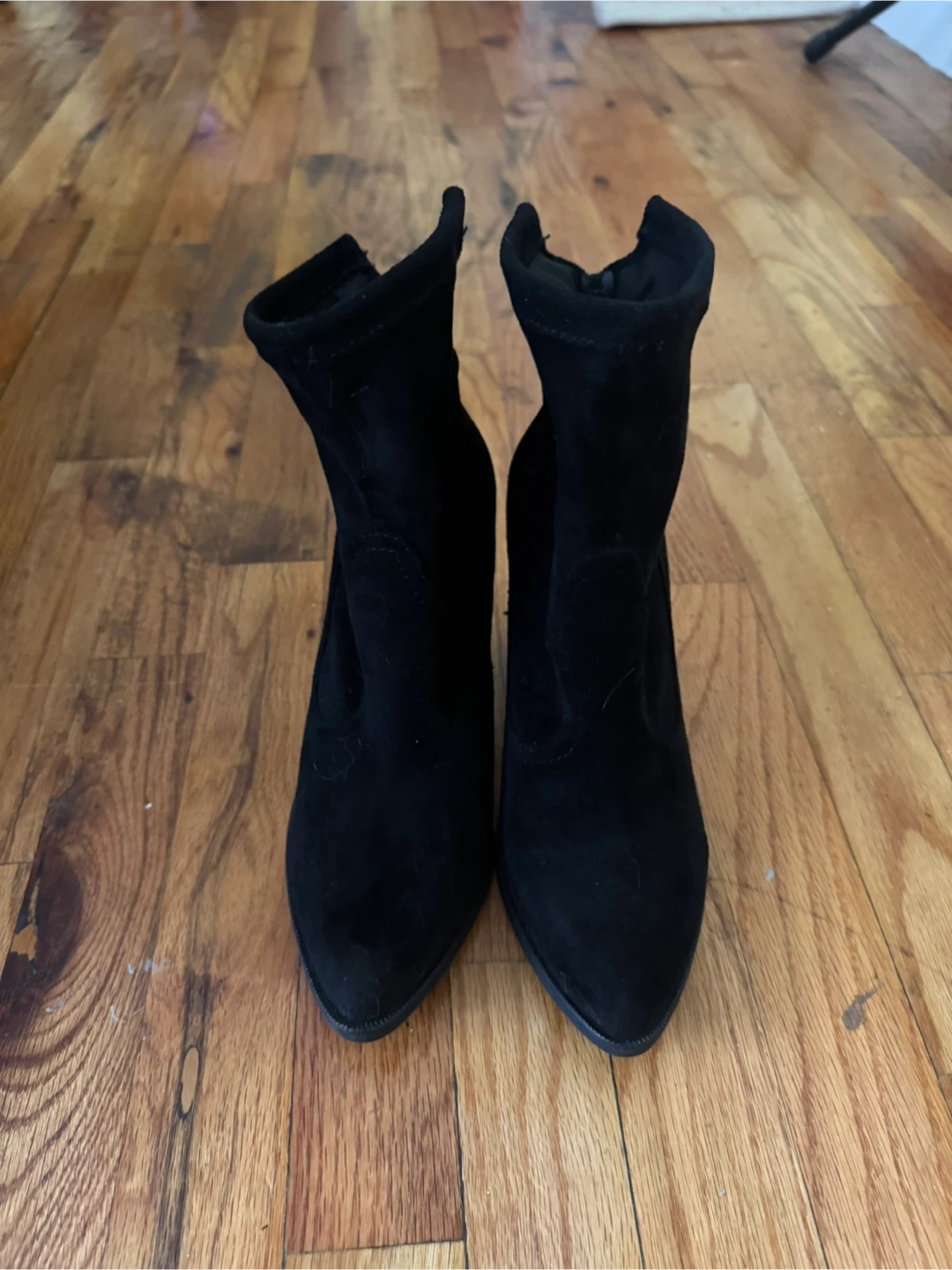 Black real Suede Ankle Boots W7.5