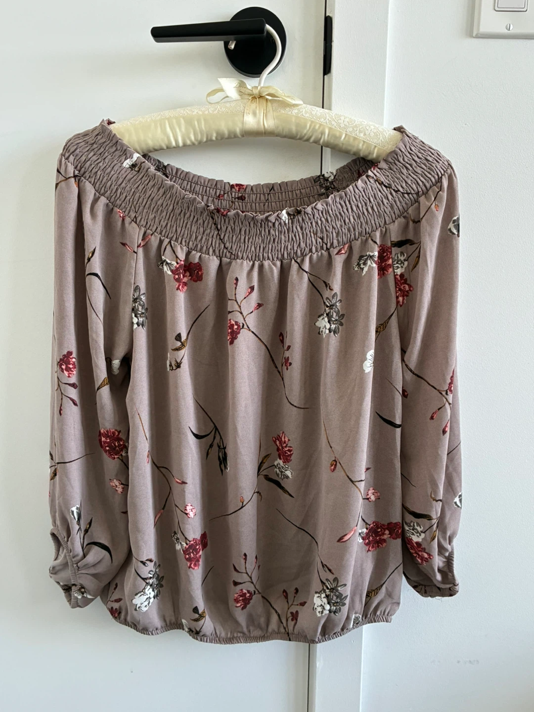 Dynamite Floral Print Off-the-Shoulder Blouse