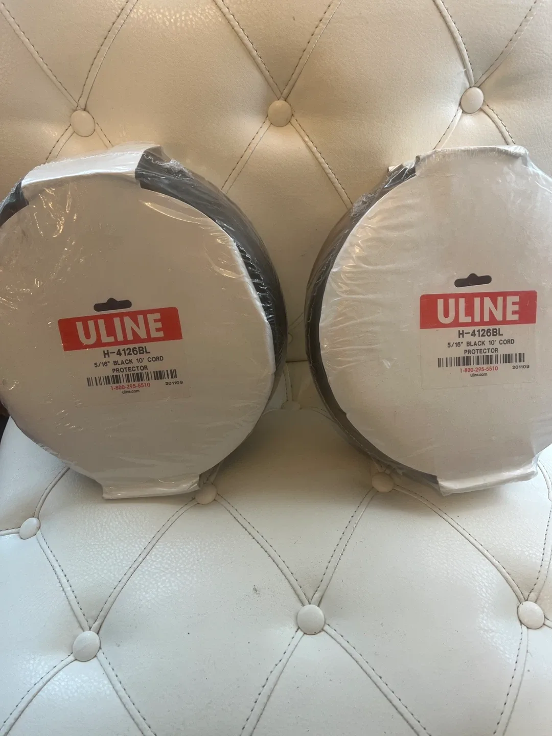 Uline H-4126BL 5/16" Black 10' Cord Protector