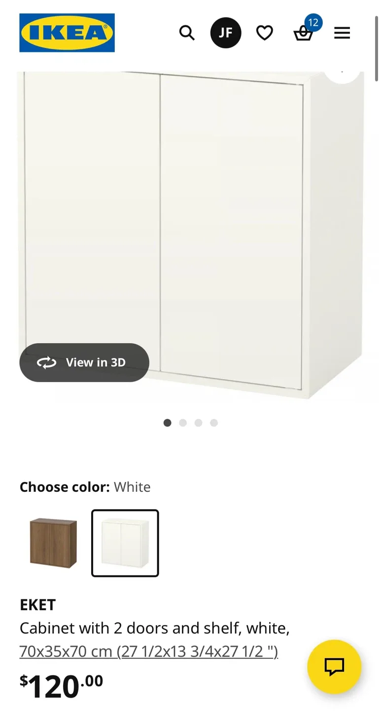 IKEA EKET White Cabinet with Doors image indicator(3)