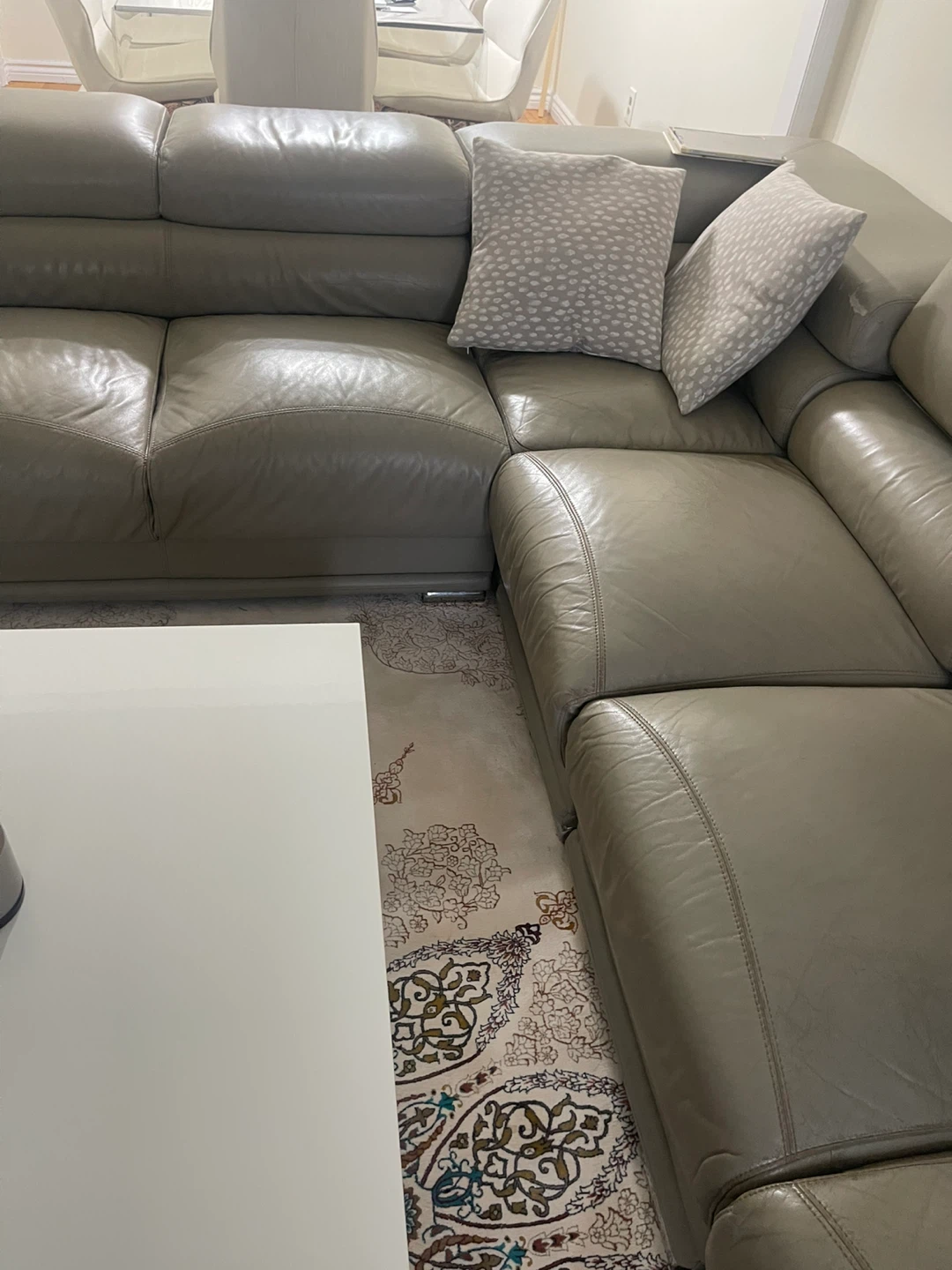 Leather Sectional Sofa - Some Wear