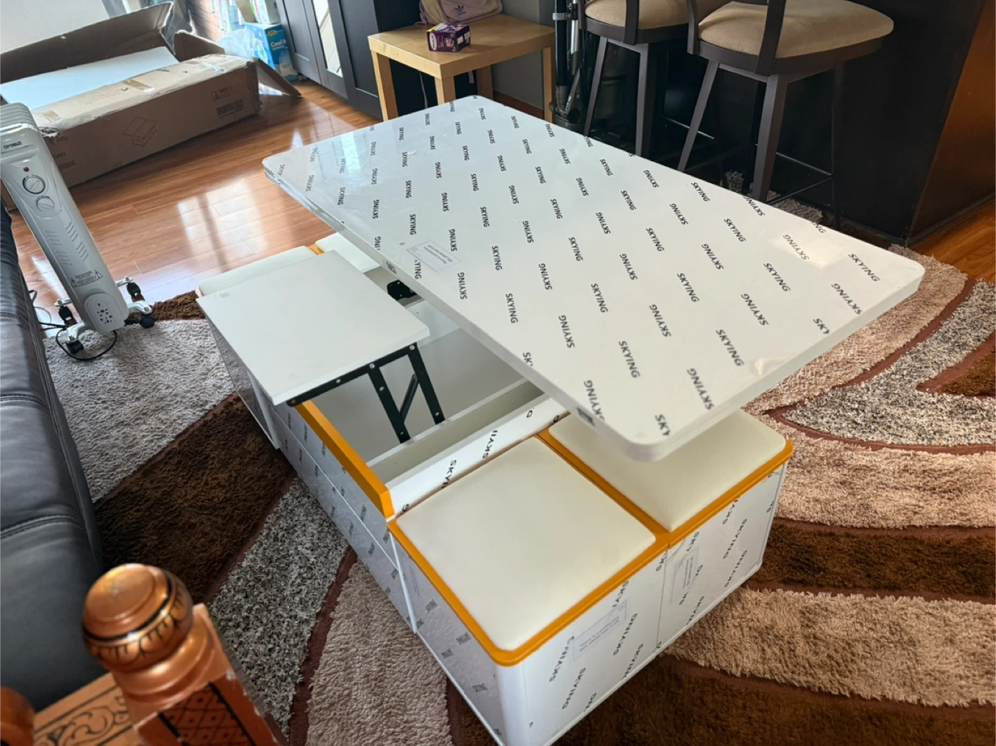 Skying Lift Top Coffee Table with Hidden Storage - photo 4