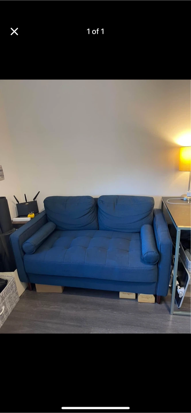 Blue Loveseat Sofa