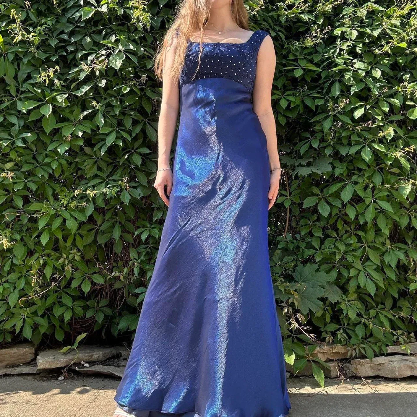 Vintage Blue Prom Dress