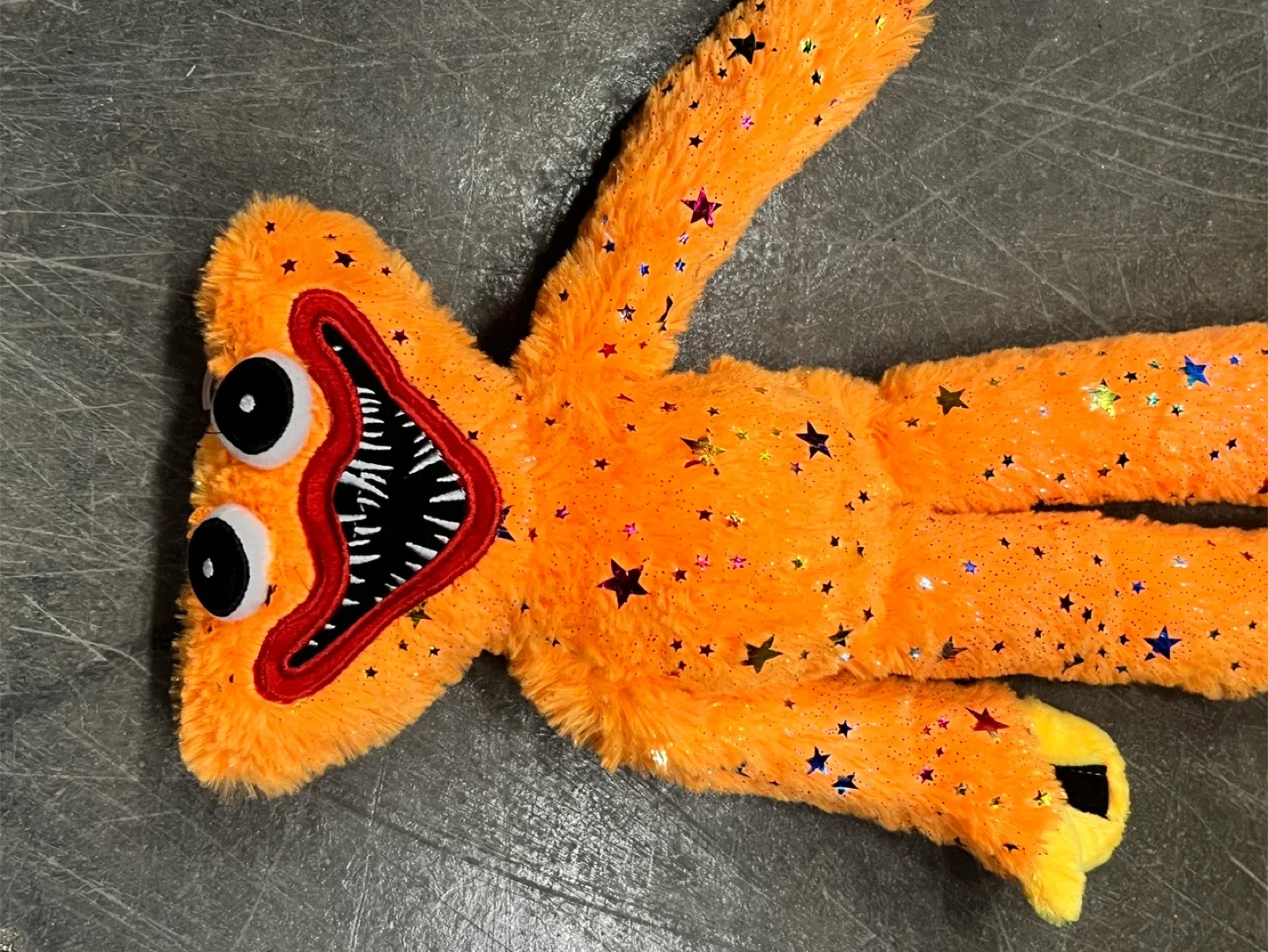 Orange Huggy Wuggy Plush Toy poppy playtime image indicator(3)