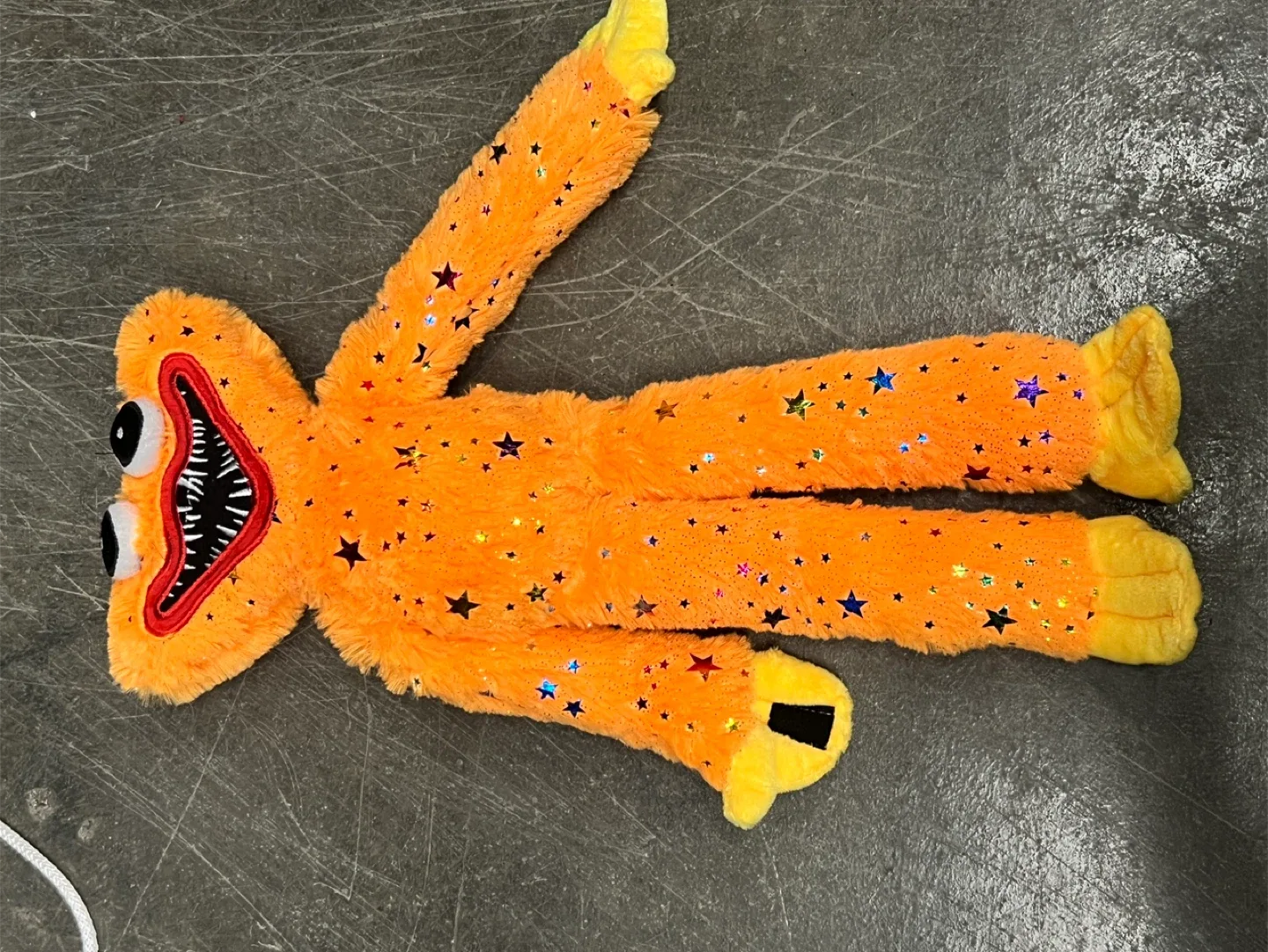 Orange Huggy Wuggy Plush Toy poppy playtime image indicator(2)