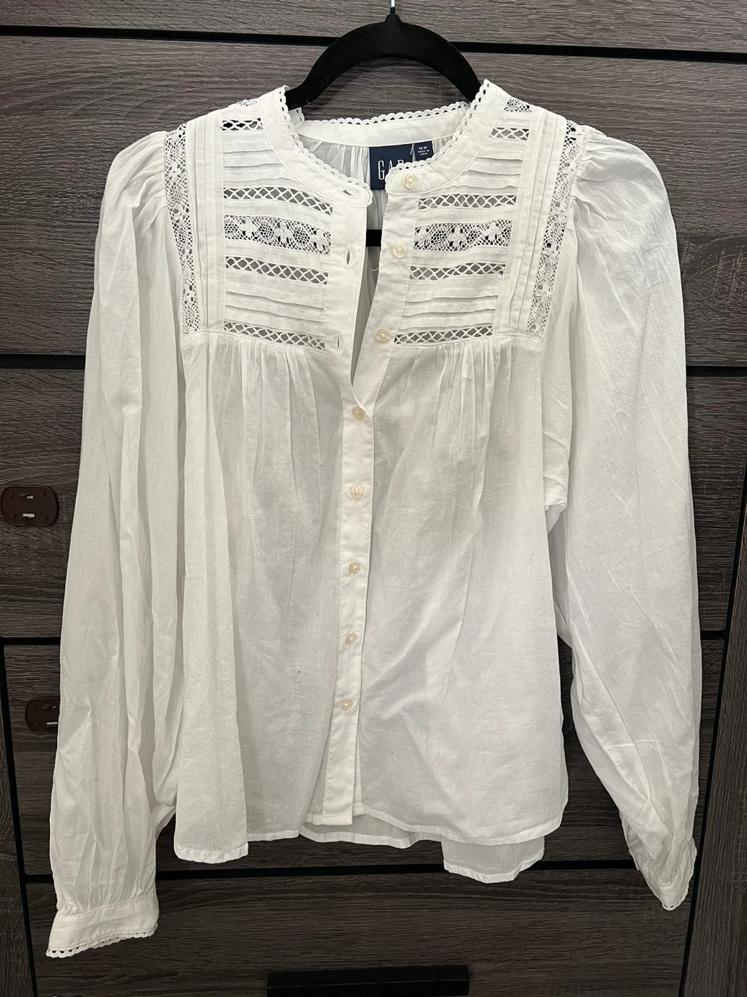 GAP White Lace Blouse - Size XS