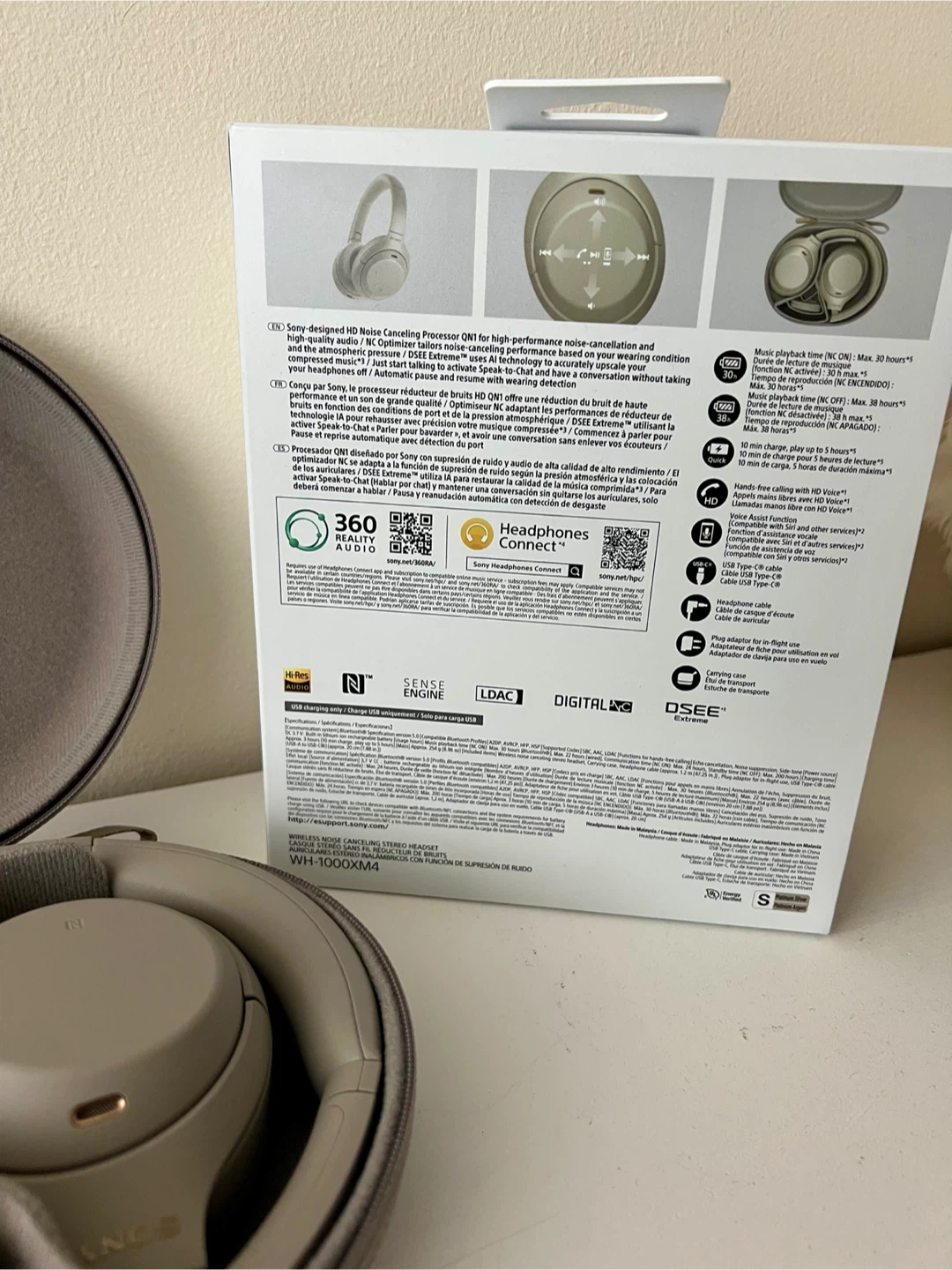 SONY WH-1000XM4 Over-Ear Noise Cancelling Bluetooth Headphones - photo 3