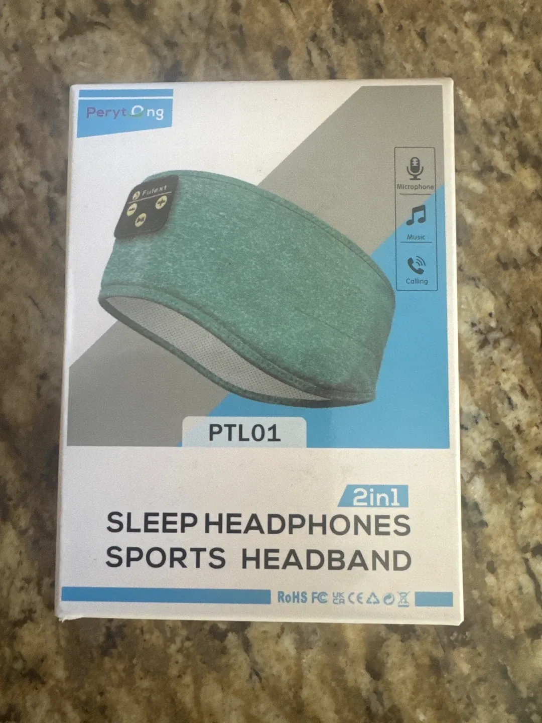 Perytong PTL01 Sleep Headphones Sports Headband - New! thumbnail