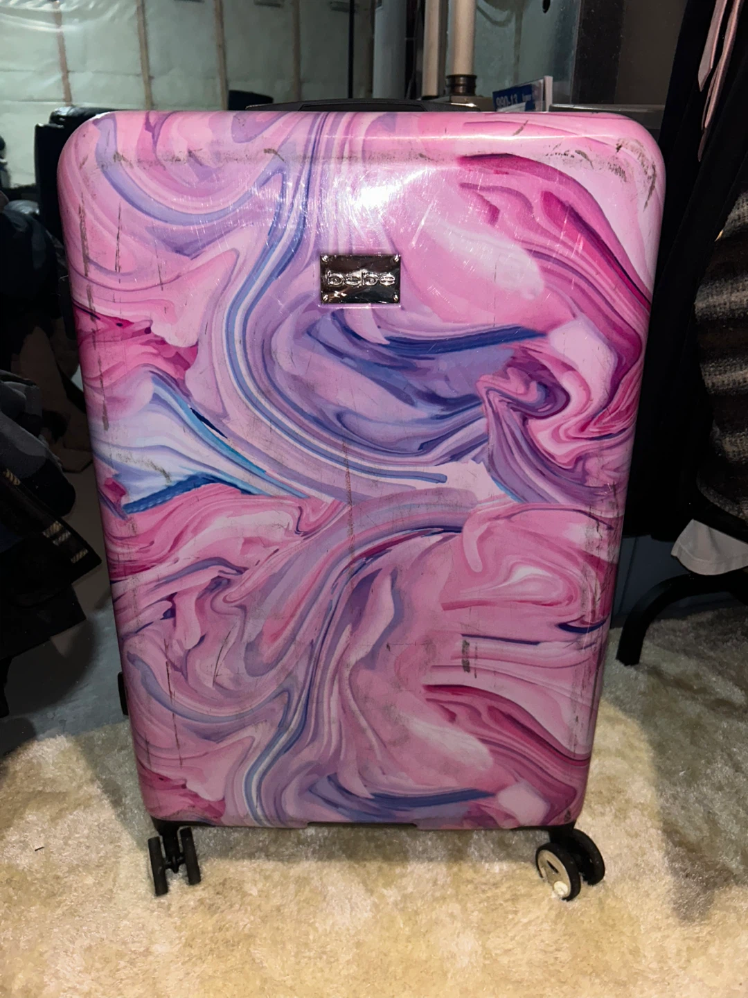 bebe Pink Swirl Suitcase
