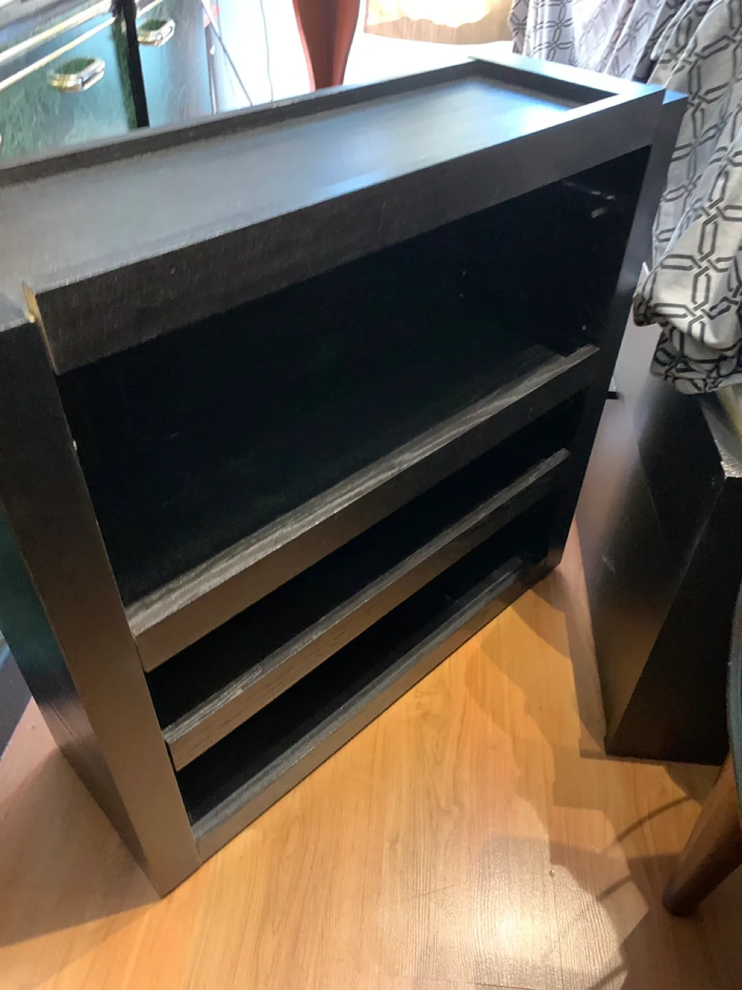 🥕Black Wooden Shelf. 29” x 27”h x 10”d thumbnail