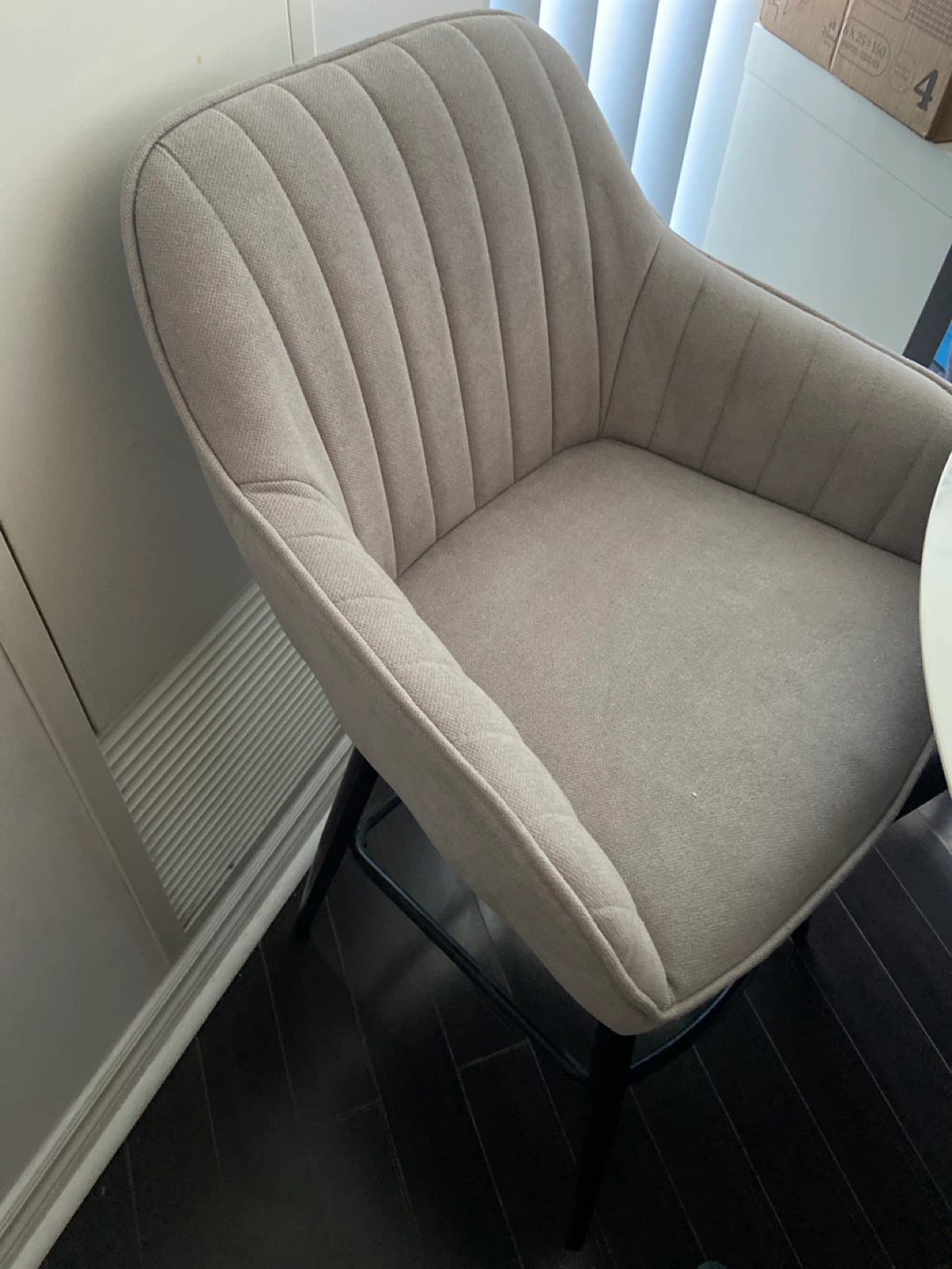 Beige Upholstered Dining Chair