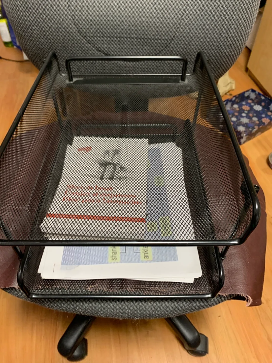 🥕Black Mesh Metal Desk Organizer image indicator(2)