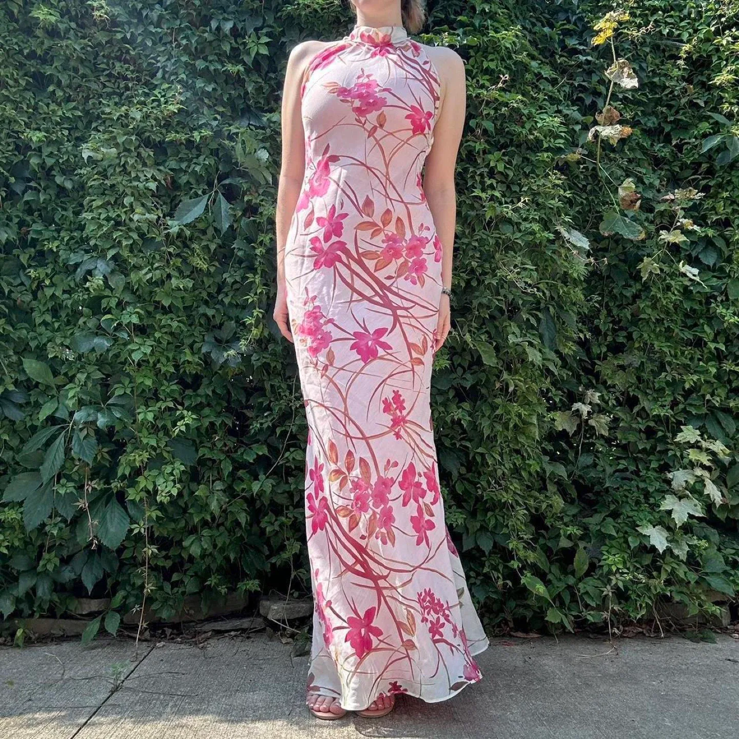 Vintage Floral Formal Maxi Dress image indicator(6)