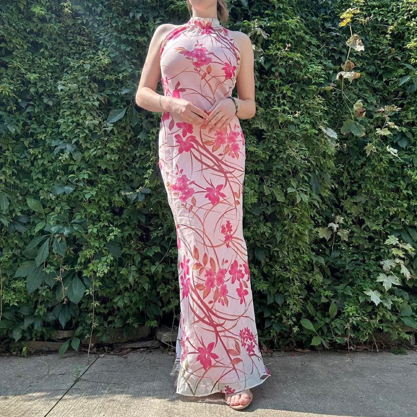 Vintage Floral Formal Maxi Dress image indicator(3)