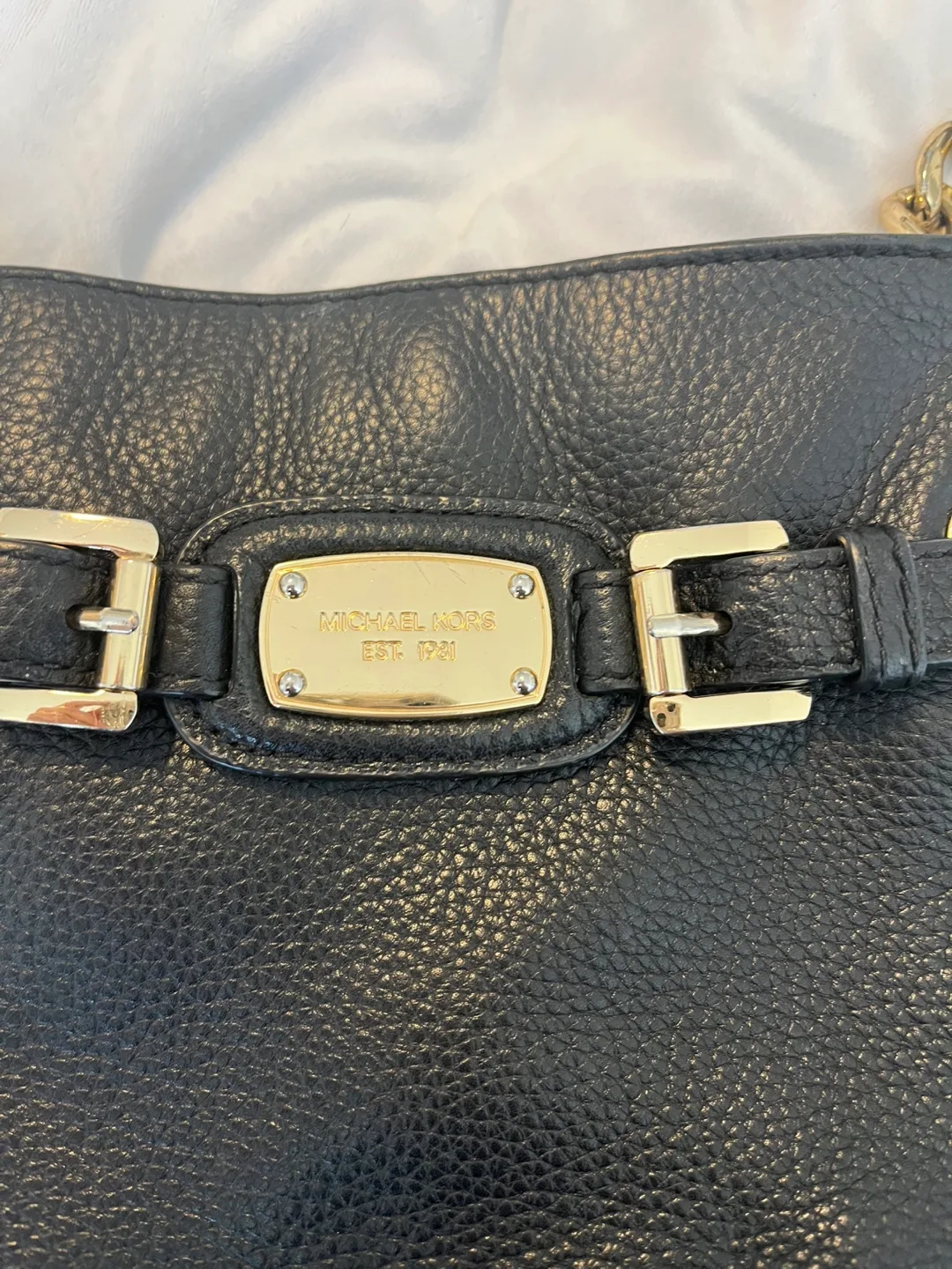 Michael Kors Black Leather Crossbody Bag image indicator(3)