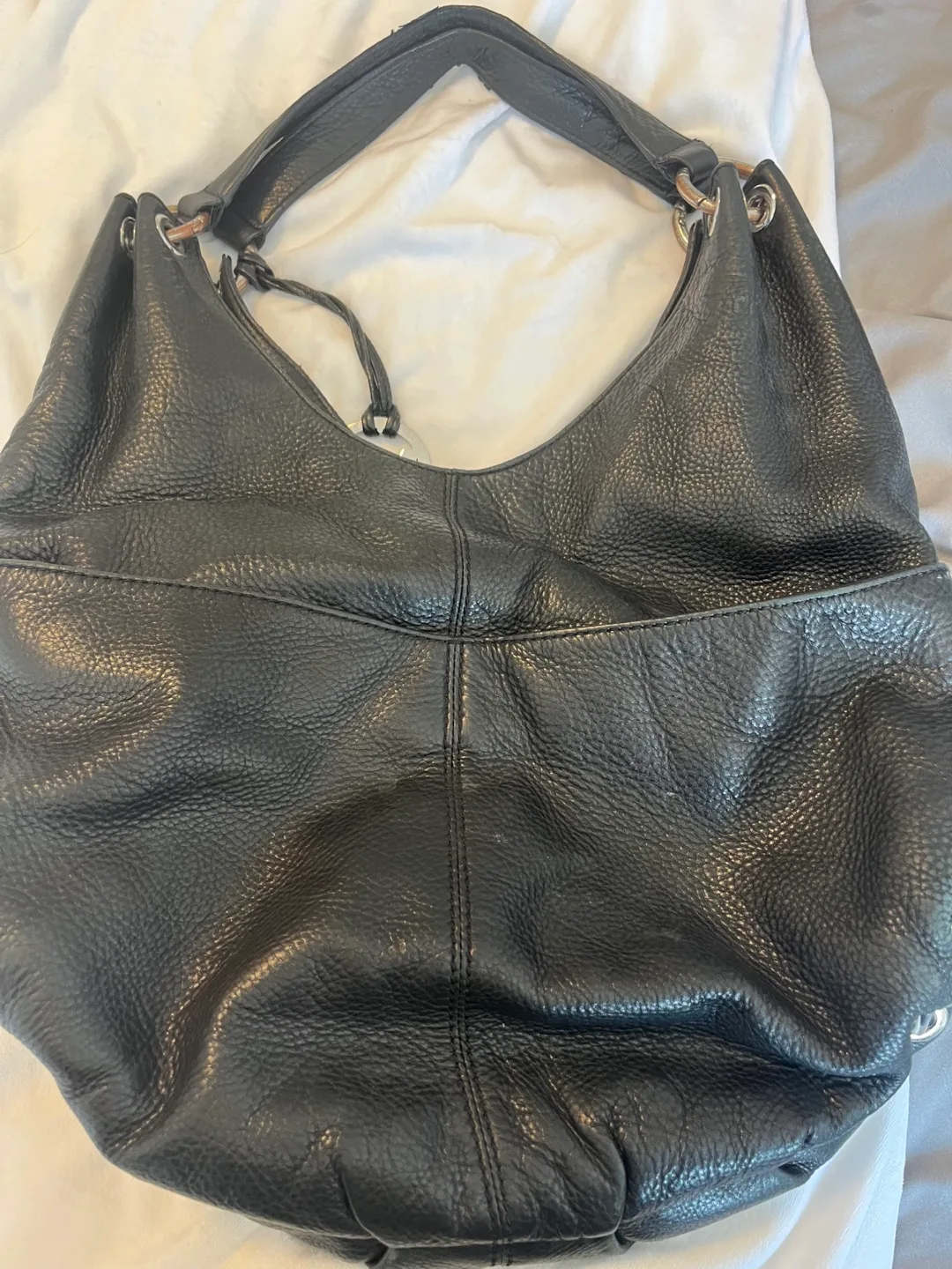 Michael Kors Black Leather Shoulder Bag image indicator(4)