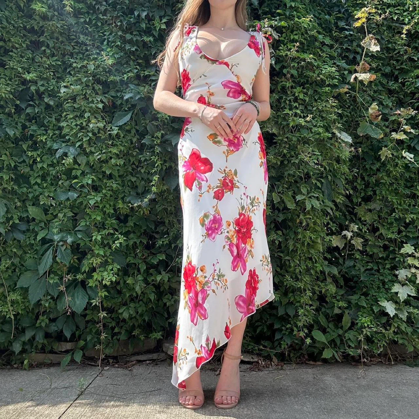 Floral Print Asymmetrical Hem Dress - photo 3