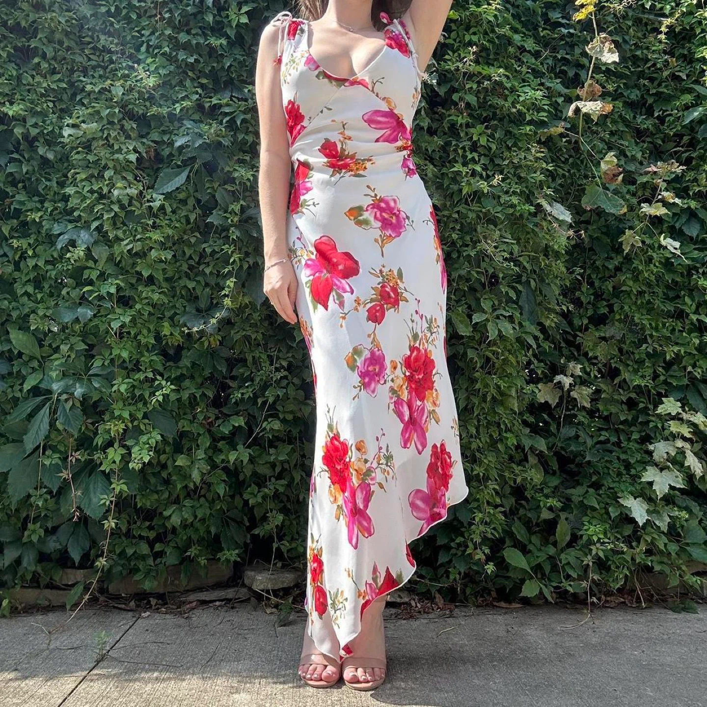 Floral Print Asymmetrical Hem Dress - photo 5