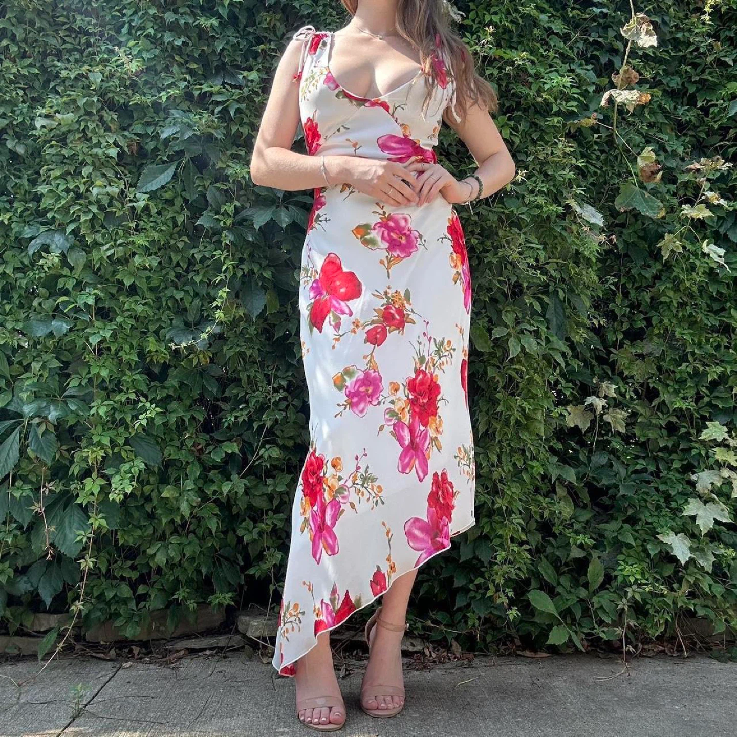 Floral Print Asymmetrical Hem Dress - photo 4