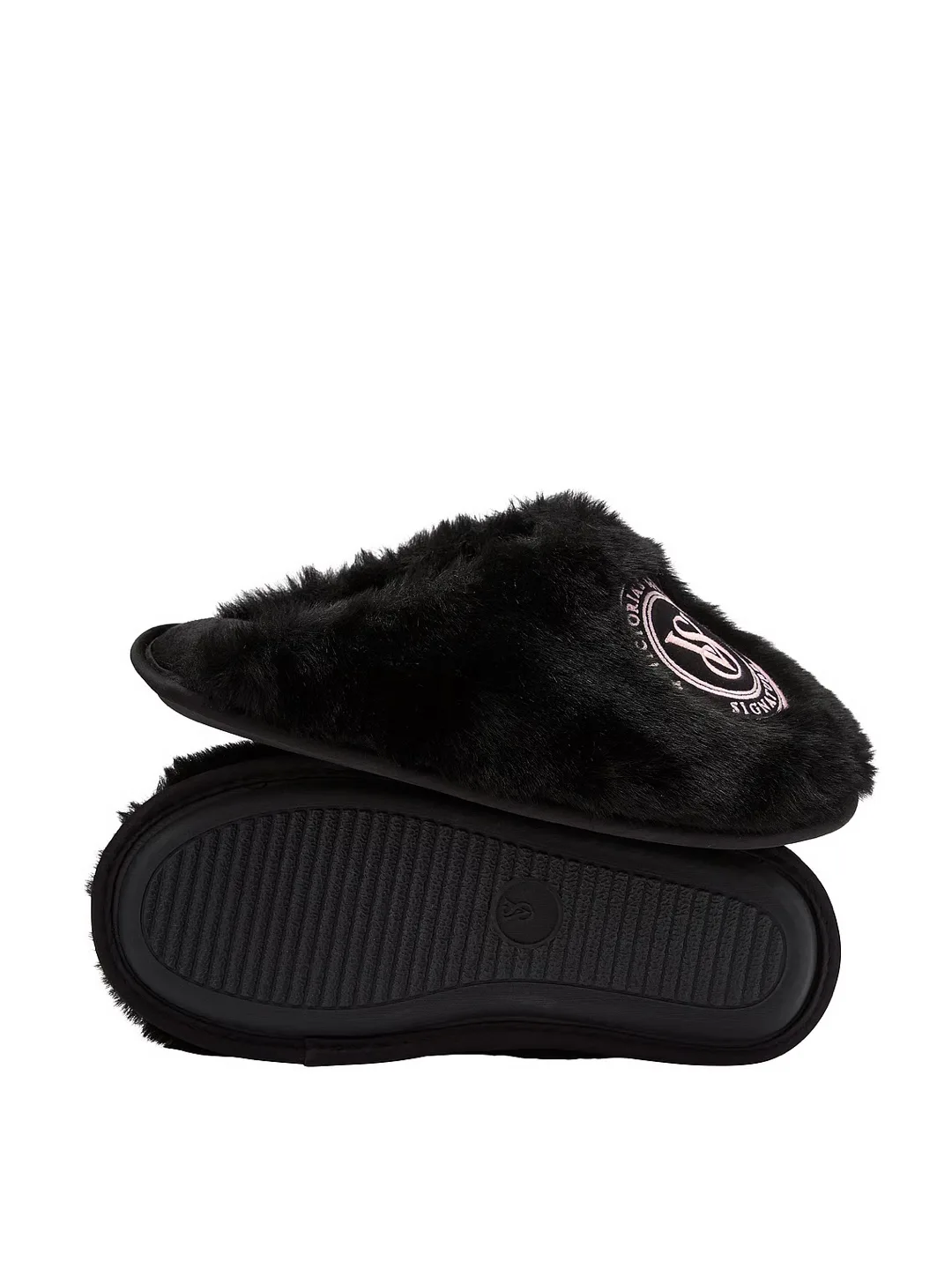 Victoria's Secret Signature Black Slippers image indicator(2)