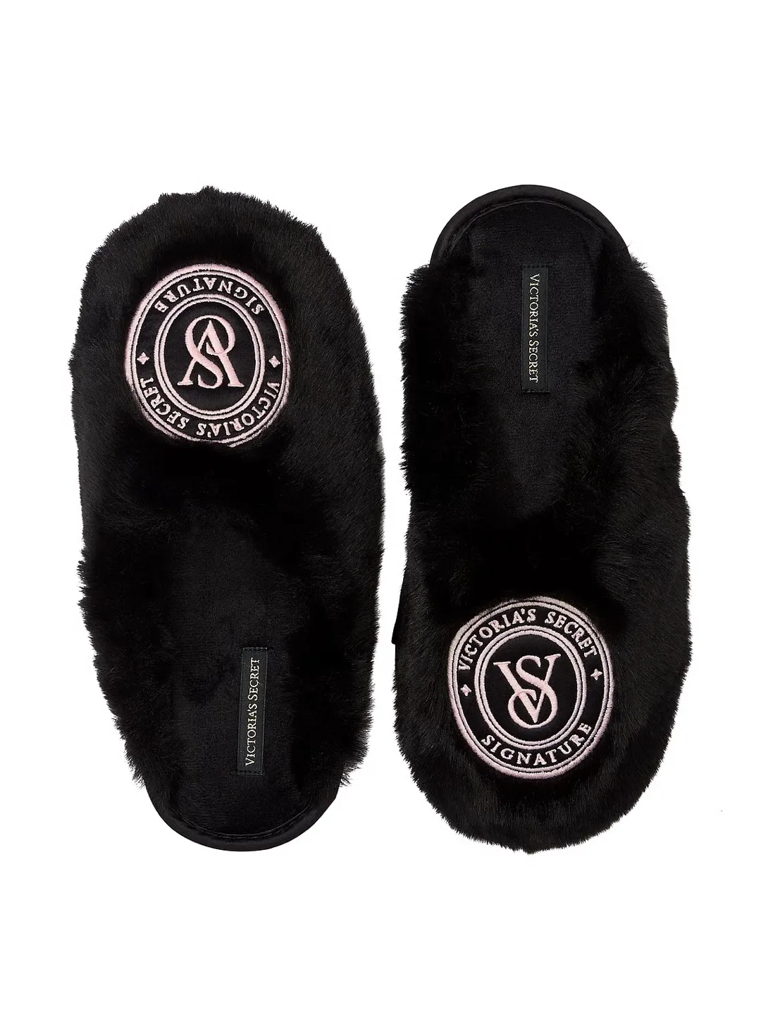 Victoria's Secret Signature Black Slippers thumbnail