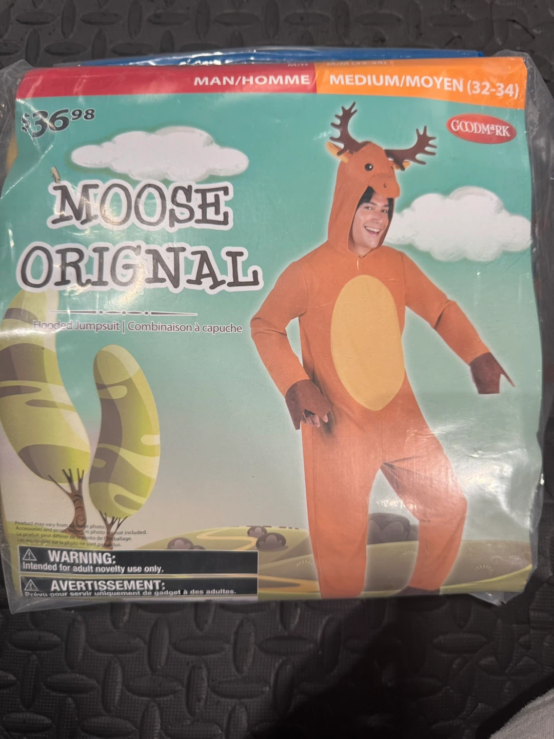 HALLOWEEN COSTUME- MENS MOOSE JUMPSUIT- MED