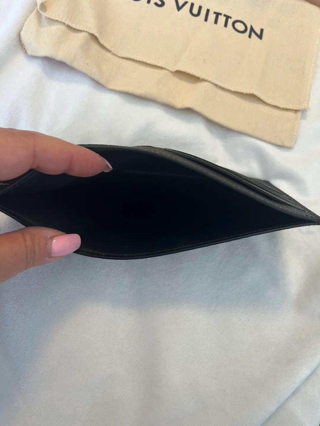 Louis Vuitton Black Card Holder with Box image indicator(5)