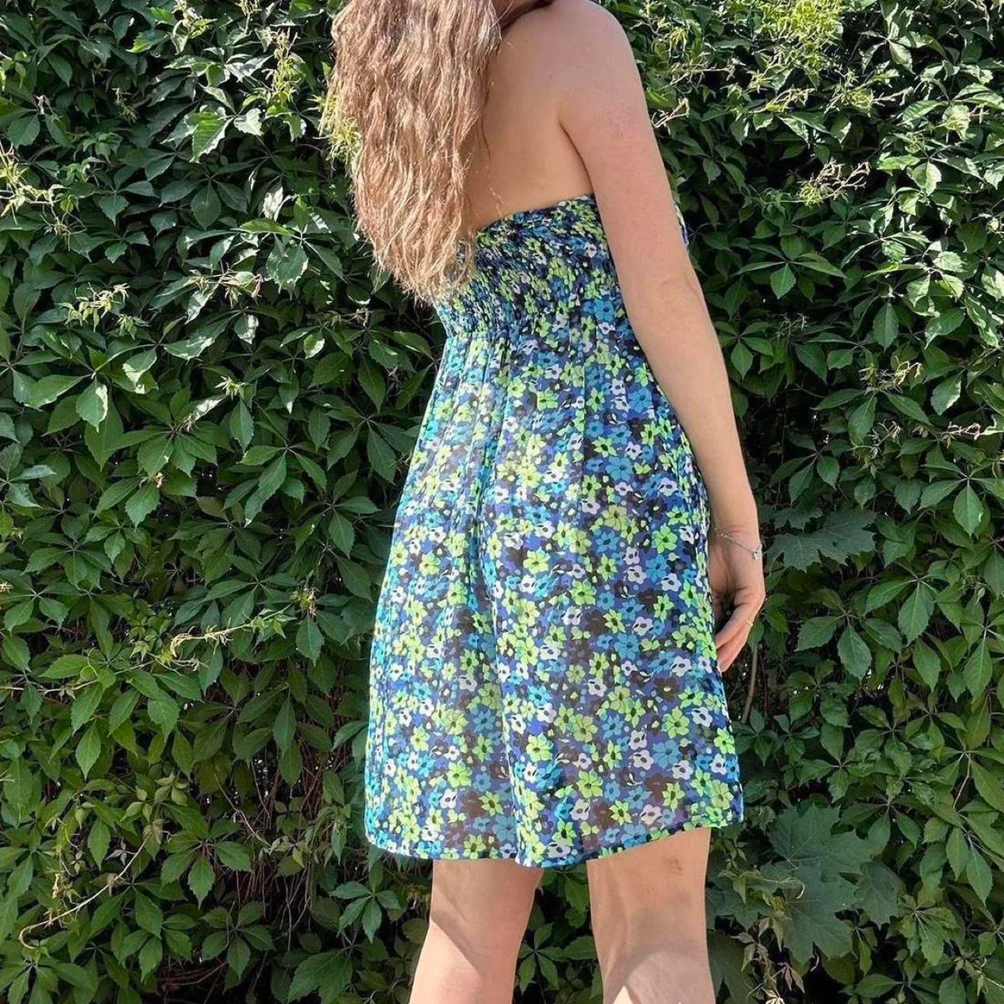 Y2K Floral Strapless Mini Dress image indicator(3)