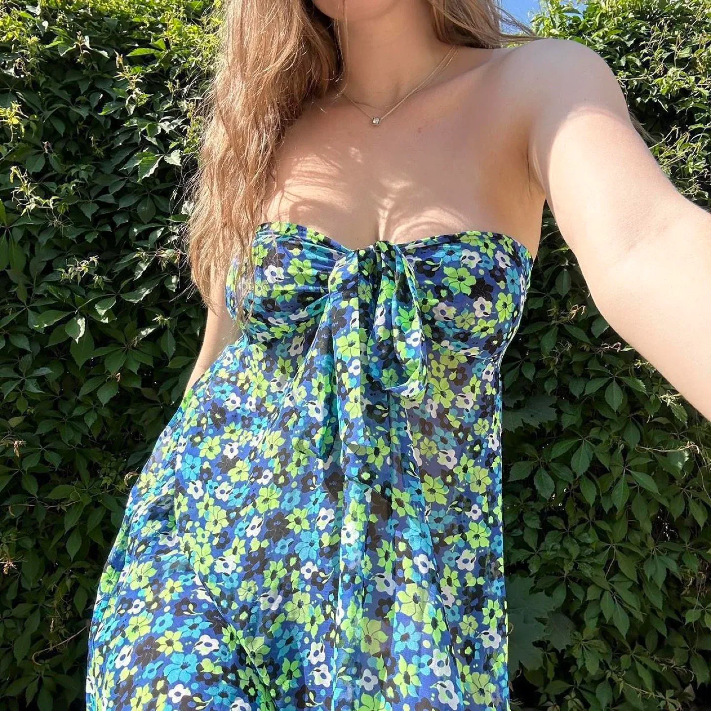 Y2K Floral Strapless Mini Dress image indicator(6)