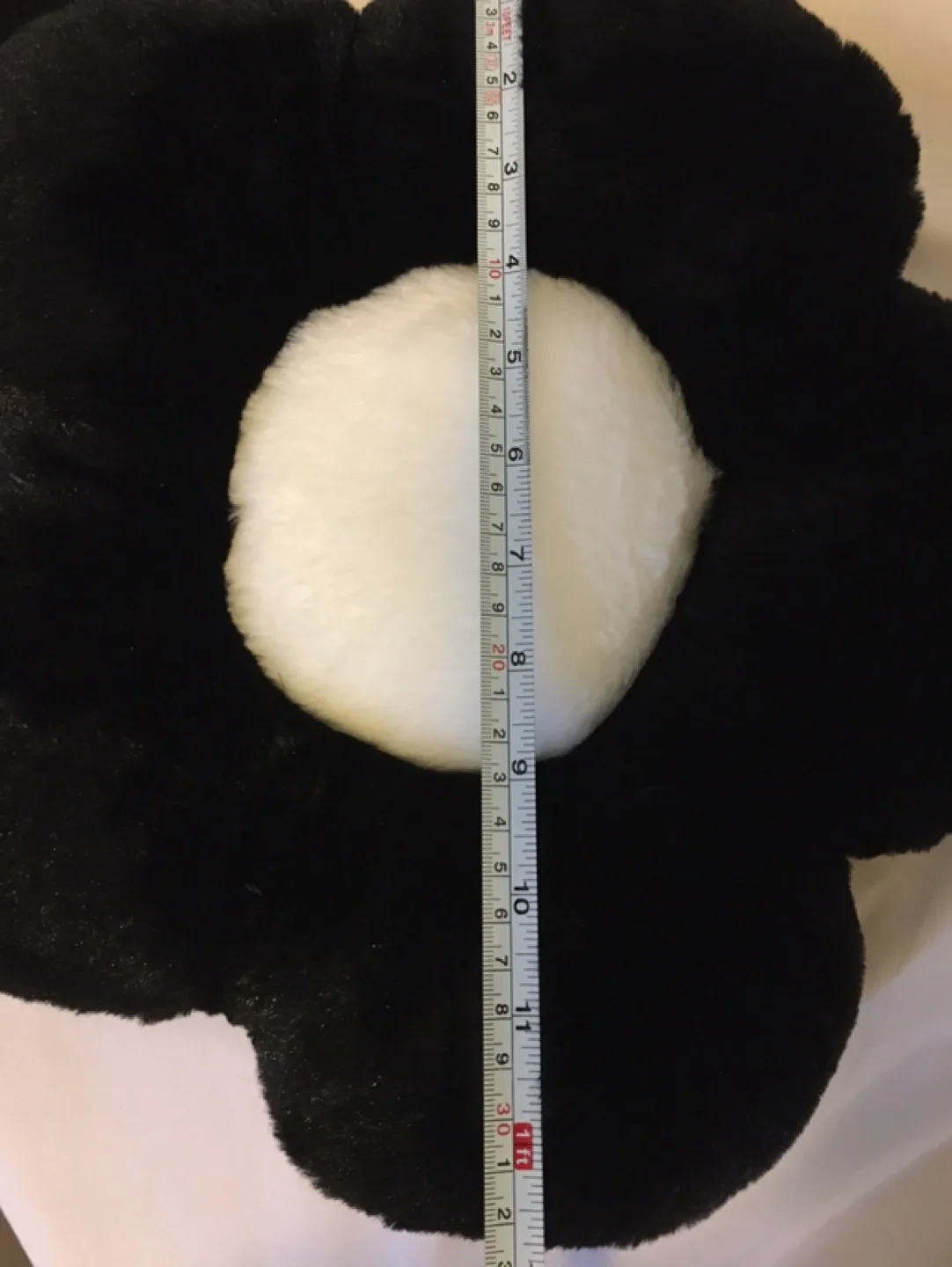 Flower Pillow - Black and White, 12 inches image indicator(2)