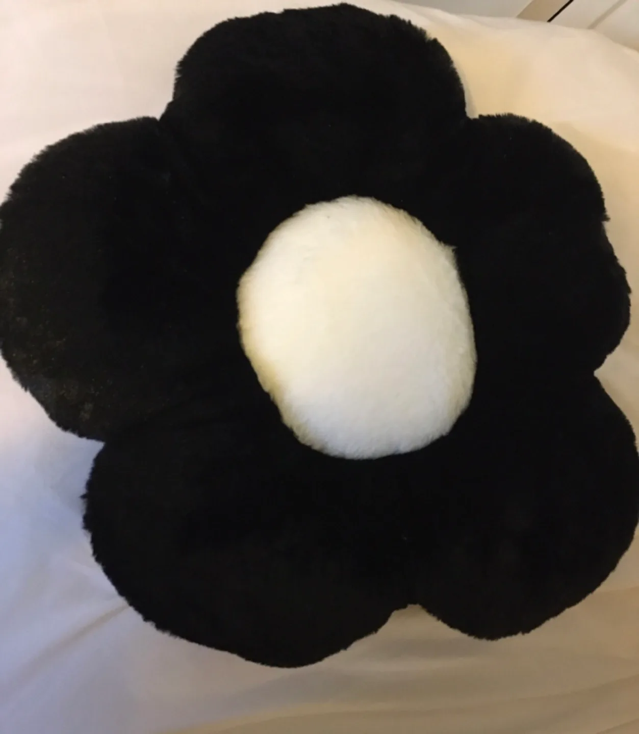Flower Pillow - Black and White, 12 inches thumbnail
