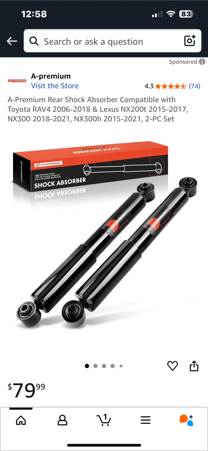 Rear Shock Absorber - Toyota/Lexus
