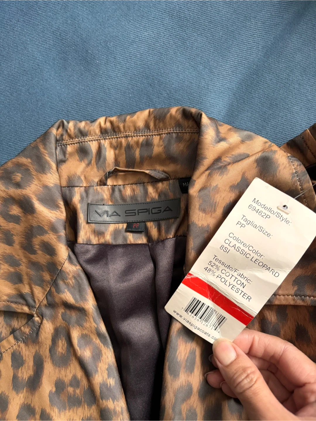 Via Spiga Leopard Print Coat Size PP - photo 3