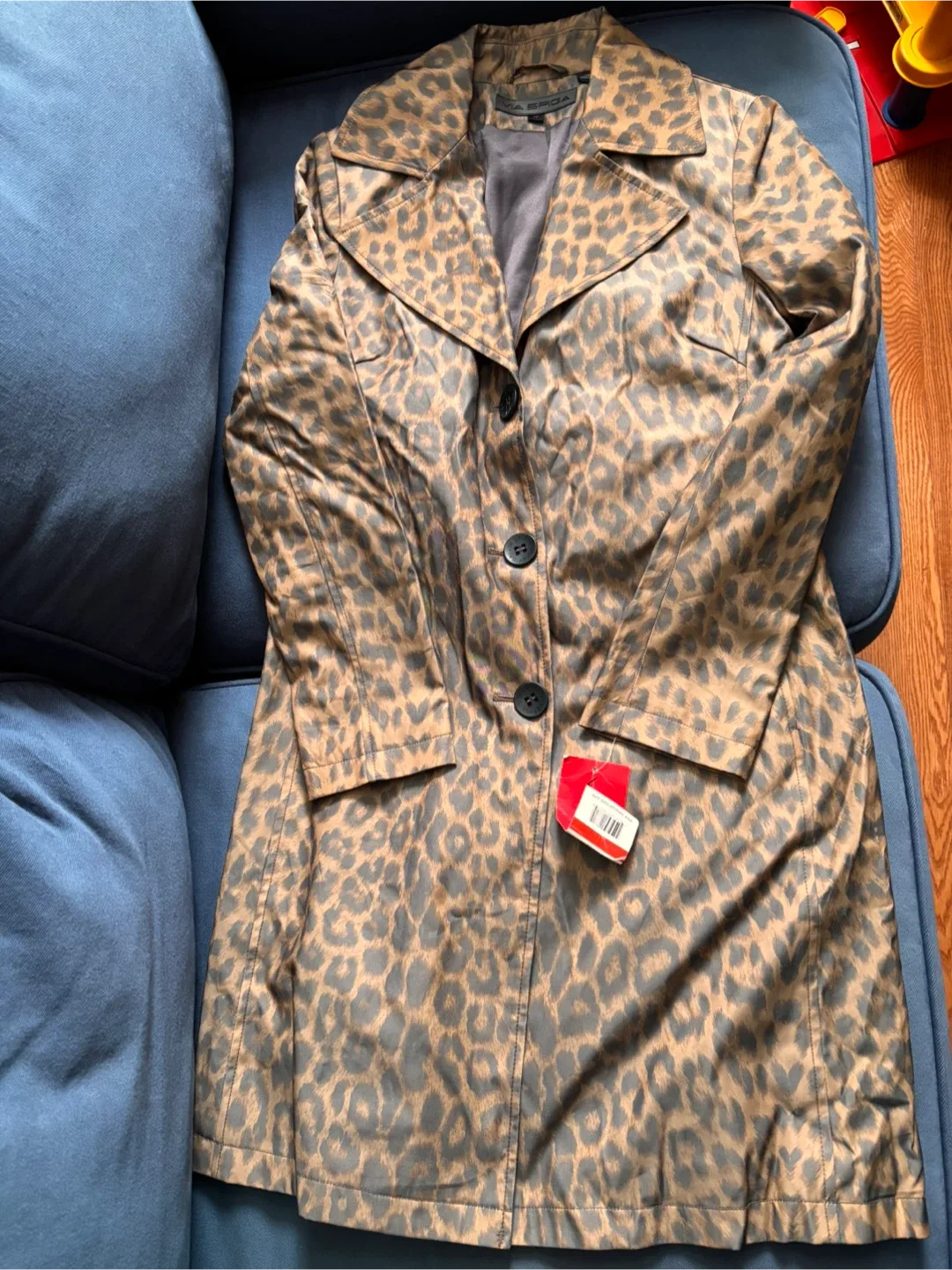 Via Spiga Leopard Print Coat Size PP