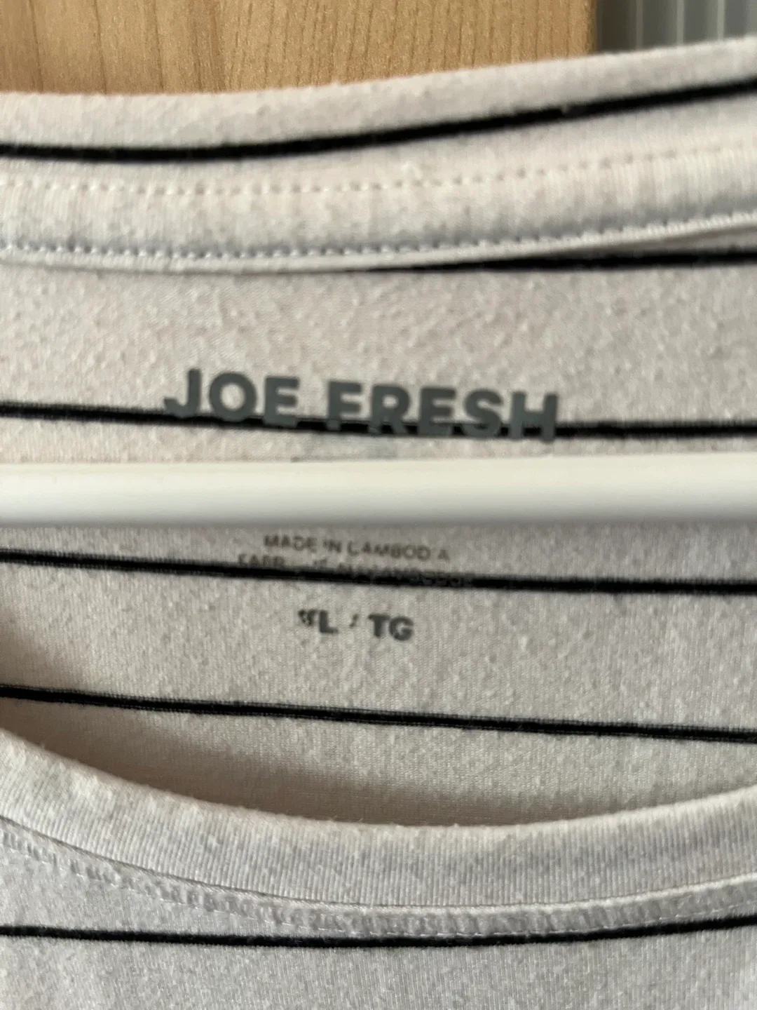 Long Sleeved Striped Top, XL, Joe Fresh image indicator(3)