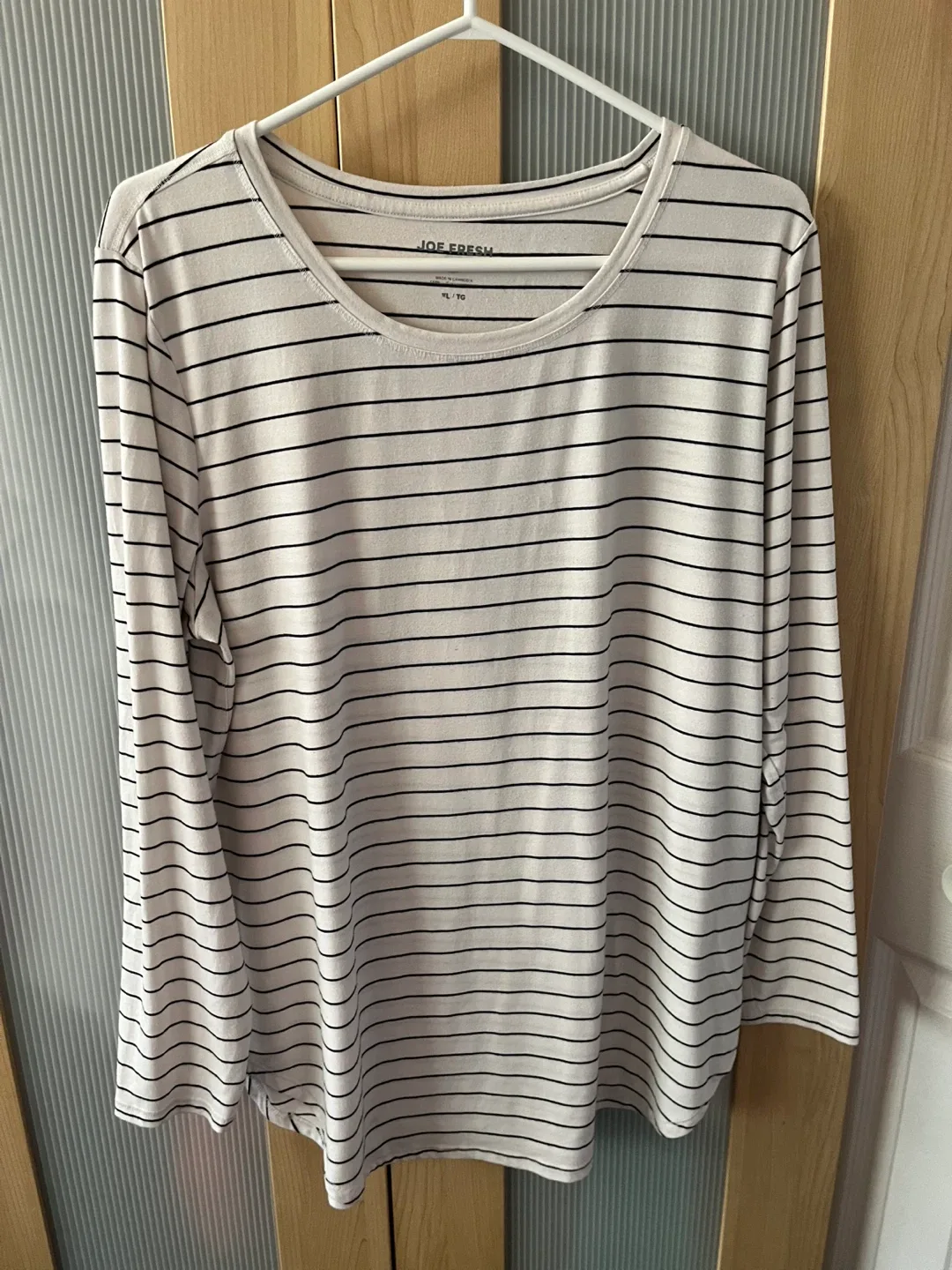 Long Sleeved Striped Top, XL, Joe Fresh