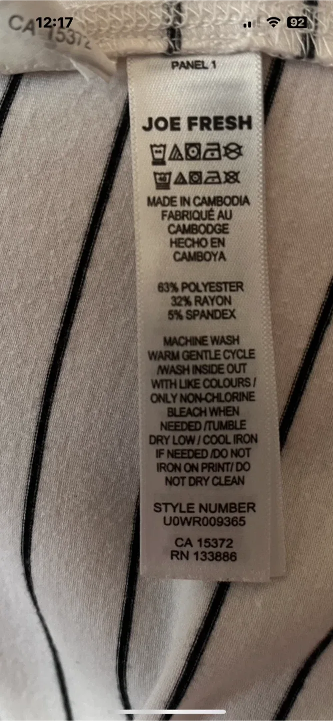 Long Sleeved Striped Top, XL, Joe Fresh image indicator(4)