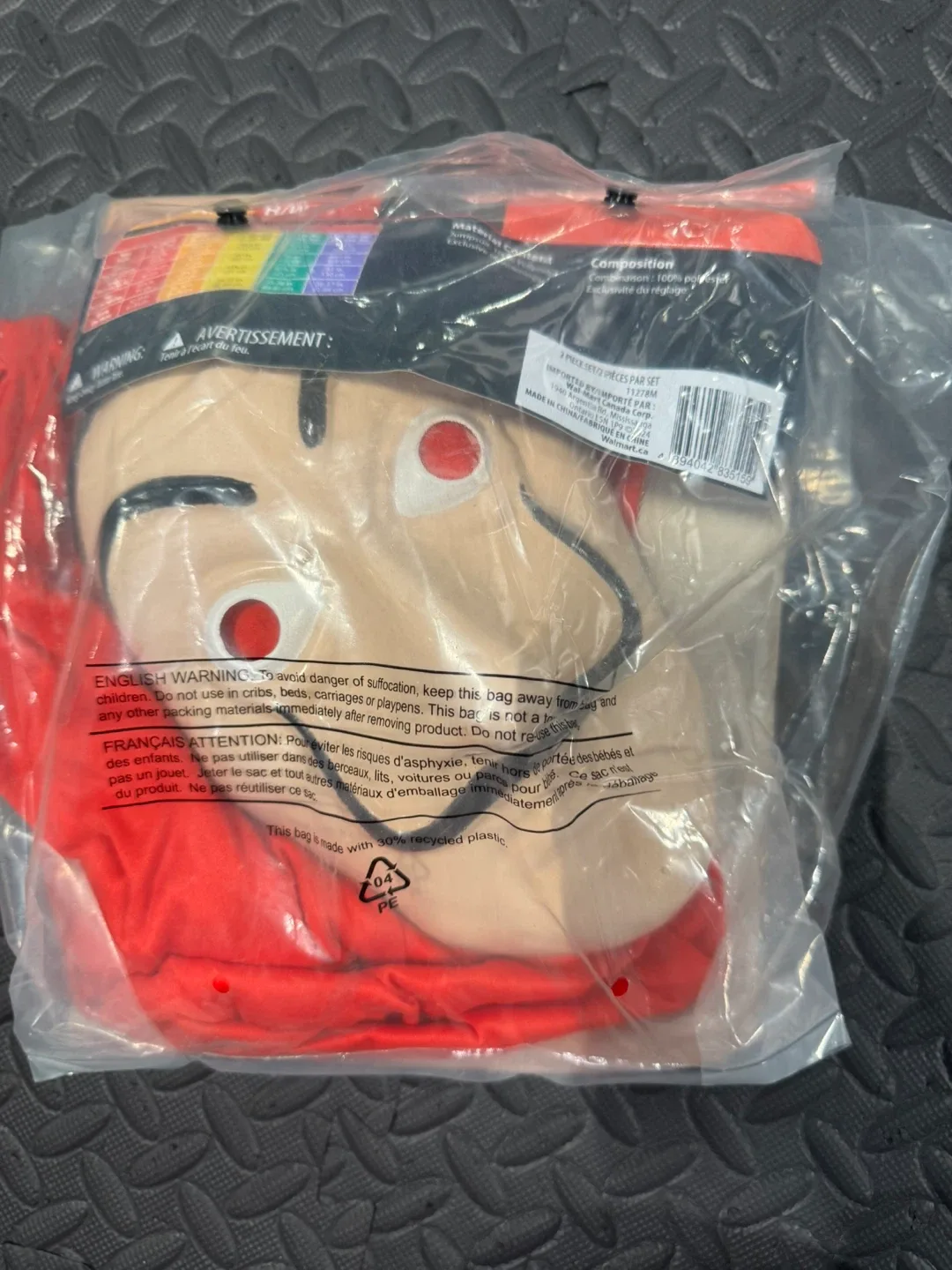 HALLOWEEN COSTUME- SALVADOR ROBBER JUMPUIT & MASK-MED image indicator(2)