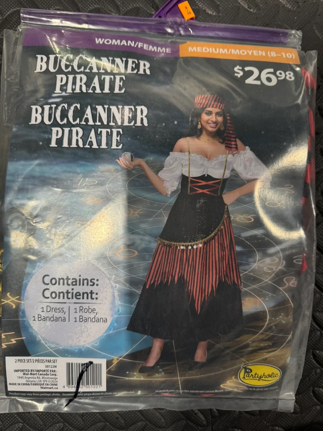 HALLOWEEN COSTUME- WOMANS MED BUCCANNER PIRATE thumbnail