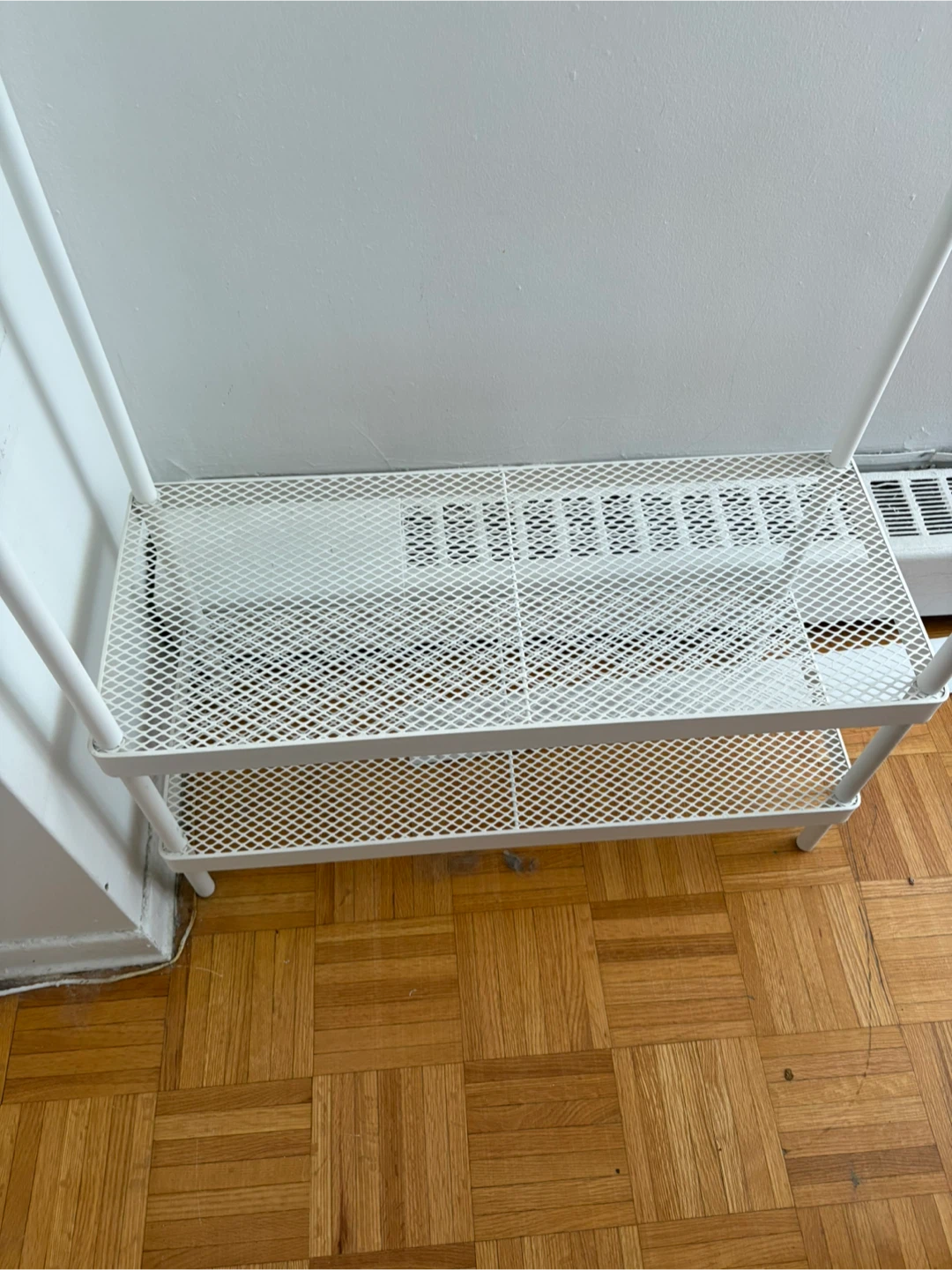 IKEA White Clothes Rack - photo 3