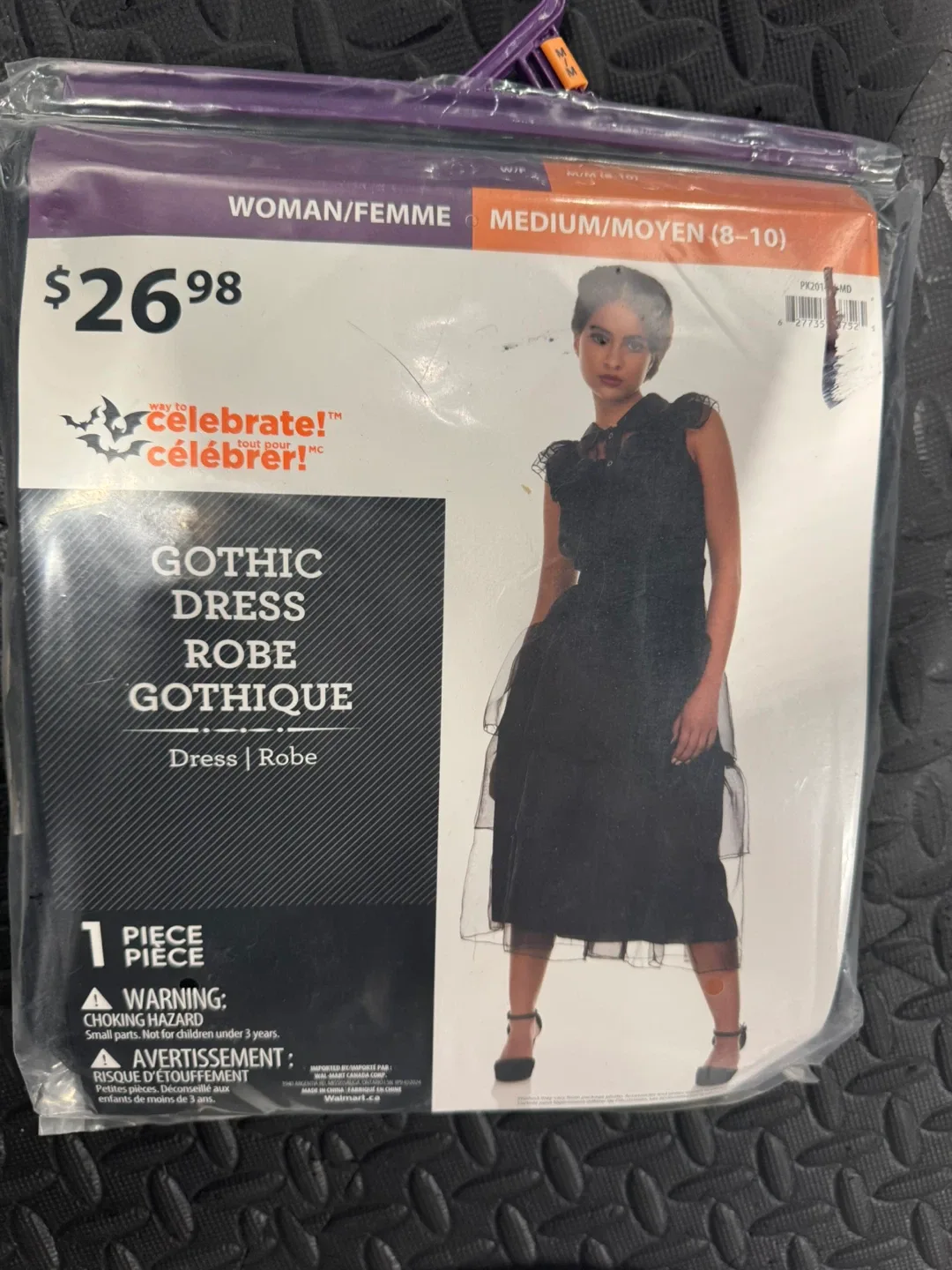 HALLOWEEN COSTUME- WEDNESDAY GOTHIC DRESS- MED thumbnail