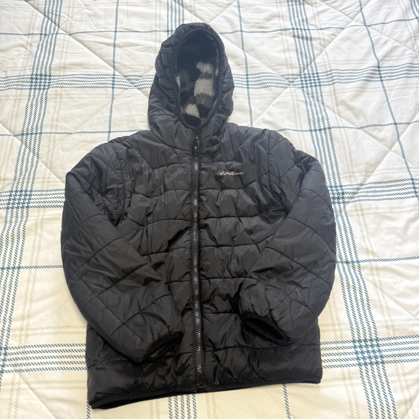 Eddie Bauer Reversible Puffer Jacket - Black