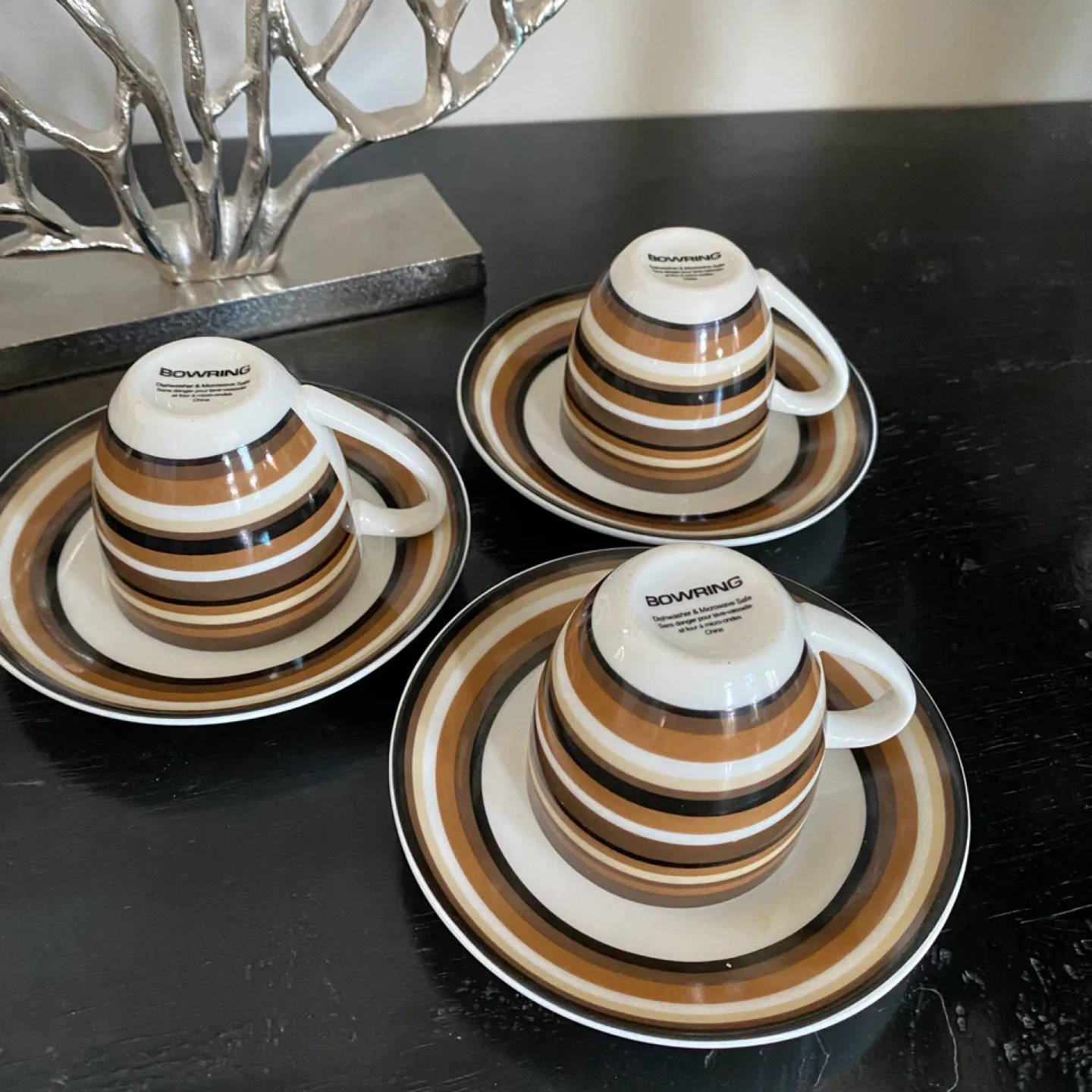 Bowring - 3 espresso cups and saucers image indicator(2)