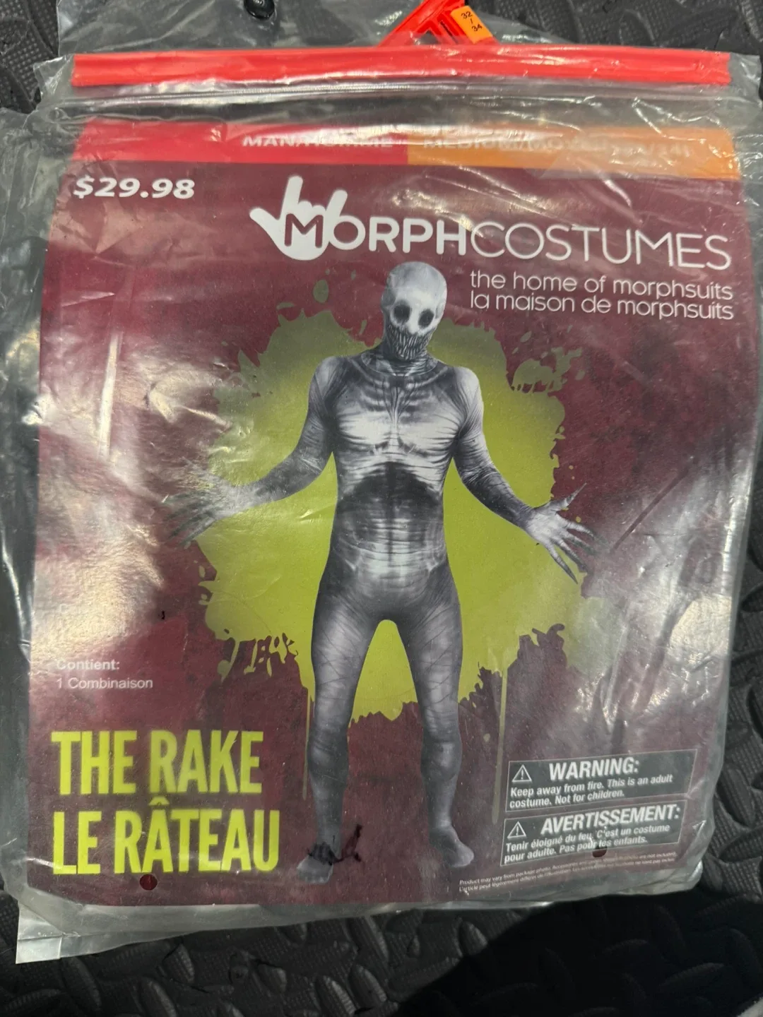 HALLOWEEN COSTUME- THE RAKE JUMPSUIT COSTUME- MED thumbnail