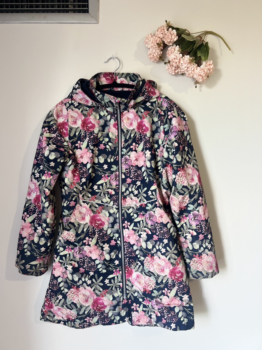 Basic Needs by Name It Floral windproof coat Size 11Y