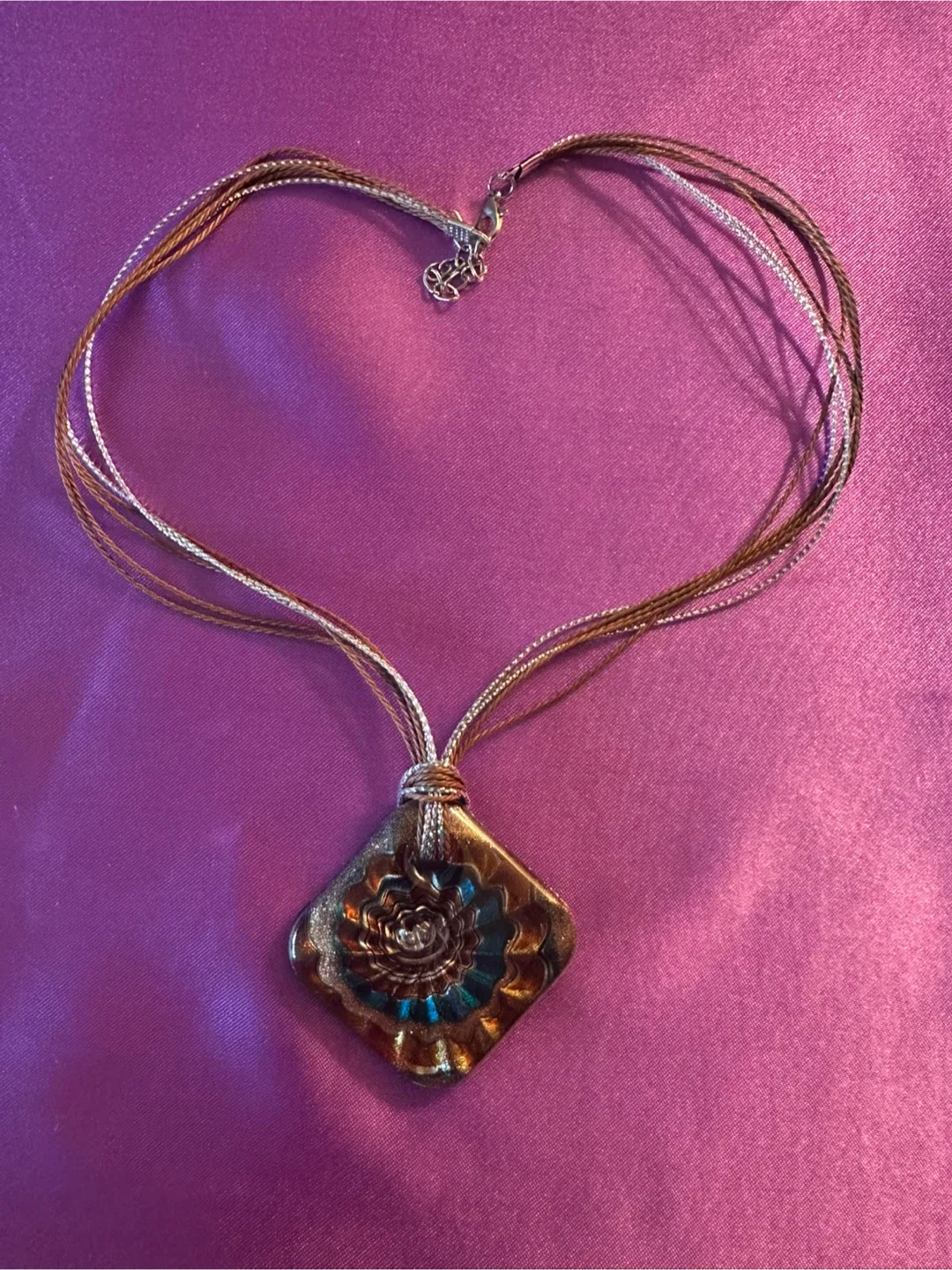Unique Murano Glass Boho Style Necklace image indicator(2)