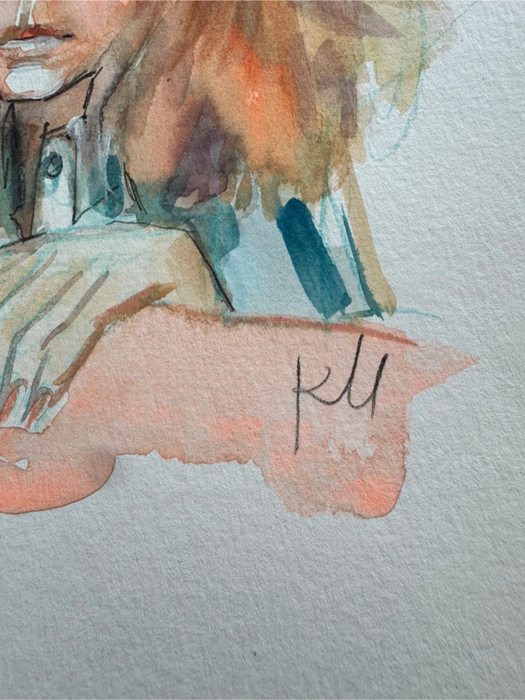 Jamie Lee Curtis Halloween Watercolor 9x12