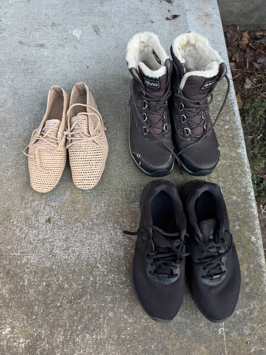 Assorted Shoes - Ahnu Boots, Woven Flats, Nike Sneakers