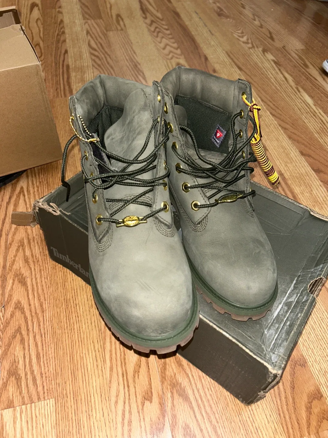 Timberland Olive Green Waterproof Boots, US 5.5 thumbnail